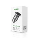 SZYBKA ŁADOWARKA SAMOCHODOWA USB-A I USB-C 30W PD PPS - SZARA