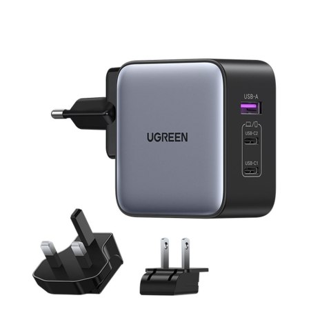 UNIWERSALNA ŁADOWARKA SIECIOWA GAN USB 2XUSB-C WTYCZKI EU / UK / US - CZARNA UNIWERSALNA ŁADOWARKA SIECIOWA GAN USB 2XUSB-C WTYCZKI EU / UK / US - CZARNA