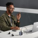 UNIWERSALNA ŁADOWARKA SIECIOWA GAN USB 2XUSB-C WTYCZKI EU / UK / US - CZARNA