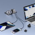UNIWERSALNA ŁADOWARKA SIECIOWA GAN USB 2XUSB-C WTYCZKI EU / UK / US - CZARNA