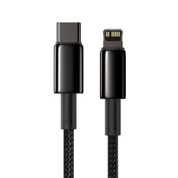 KABEL PRZEWÓD DO IPHONE USB-C - LIGHTNING SZYBKIE ŁADOWANIE 20W 1M - CAŁY CZARNY