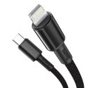 KABEL PRZEWÓD DO IPHONE USB-C - LIGHTNING SZYBKIE ŁADOWANIE 20W 1M - CZARNY
