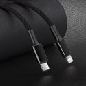 KABEL PRZEWÓD DO IPHONE USB-C - LIGHTNING SZYBKIE ŁADOWANIE 20W 1M - CZARNY