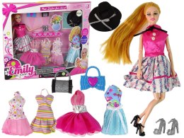 LALKA DLA DZIECI EMILY AKCESORIA WYMIENNE SUKIENKI