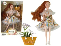 LALKA DLA DZIECI EMILY JESIENNA RUDE WŁOSY KWIATY