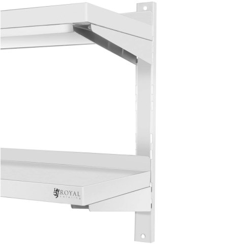 PÓŁKA ŚCIENNA WISZĄCA GASTRONOMICZNA PODWÓJNA Z REGULACJĄ STAL 200 X 30 CM PÓŁKA ŚCIENNA WISZĄCA GASTRONOMICZNA PODWÓJNA Z REGULACJĄ STAL 200 X 30 CM