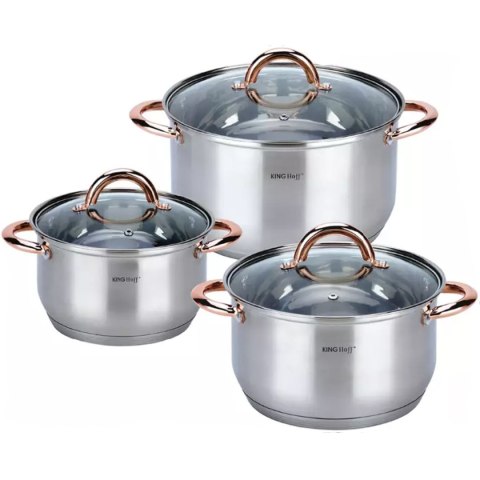ZESTAW GARNKÓW 6 ELEMENTÓW KINGHOFF KH-1762 ZESTAW GARNKÓW 6 ELEMENTÓW KINGHOFF KH-1762