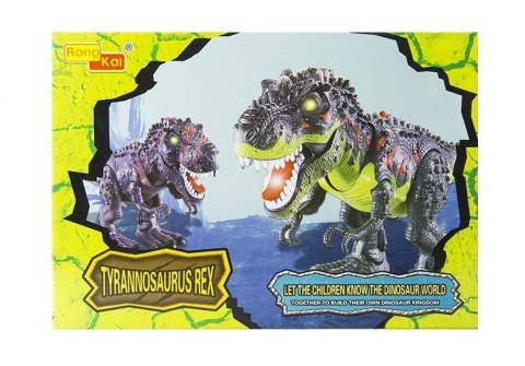 DINOZAUR NA BATERIE TYRANOZAUR REX CHODZĄCY BRĄZOWY DINOZAUR NA BATERIE TYRANOZAUR REX CHODZĄCY BRĄZOWY