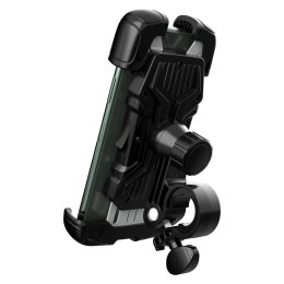 MOCNY UCHWYT NA TELEFON NA KIEROWNICĘ ROWERU MOTOCYKLA HULAJNOGI CZARNY