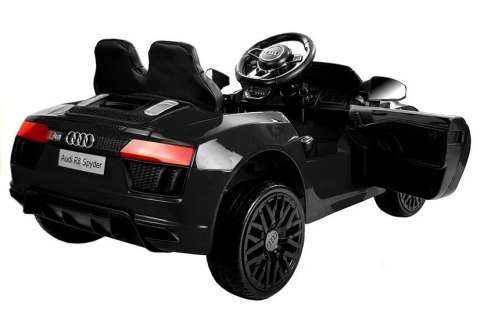 AUTO NA AKUMULATOR AUDI R8 SPYDER CZARNY AUTO NA AKUMULATOR AUDI R8 SPYDER CZARNY