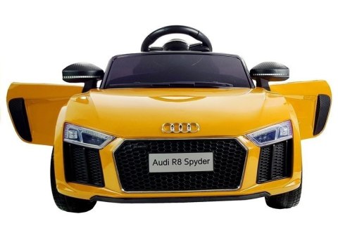 AUTO NA AKUMULATOR AUDI R8 SPYDER ŻÓŁTY AUTO NA AKUMULATOR AUDI R8 SPYDER ŻÓŁTY