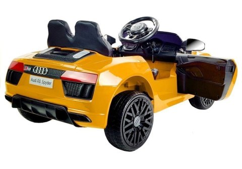 AUTO NA AKUMULATOR AUDI R8 SPYDER ŻÓŁTY AUTO NA AKUMULATOR AUDI R8 SPYDER ŻÓŁTY
