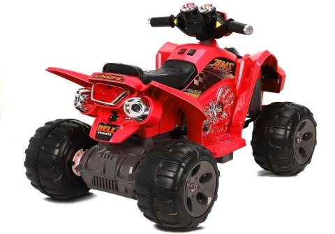QUAD NA AKUMULATOR DUŻE KOŁA CZERWONY QUAD NA AKUMULATOR DUŻE KOŁA CZERWONY