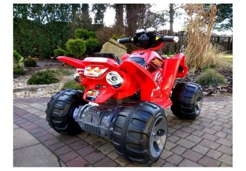 QUAD NA AKUMULATOR DUŻE KOŁA CZERWONY QUAD NA AKUMULATOR DUŻE KOŁA CZERWONY