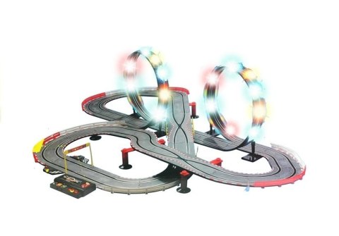 TOR WYŚCIGOWY 2 AUTKA SLOT CARS 1:43 PĘTLA LAMPKI TOR WYŚCIGOWY 2 AUTKA SLOT CARS 1:43 PĘTLA LAMPKI