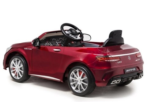 AUTO NA AKUMULATOR MERCEDES S63 CZERWONY LAKIER AUTO NA AKUMULATOR MERCEDES S63 CZERWONY LAKIER