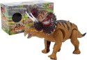 DINOZAUR TRICERATOPS ŻÓŁTY NA BATERIE