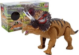 DINOZAUR TRICERATOPS ŻÓŁTY NA BATERIE