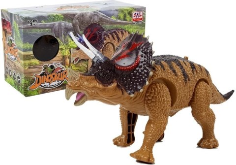 DINOZAUR TRICERATOPS ŻÓŁTY NA BATERIE DINOZAUR TRICERATOPS ŻÓŁTY NA BATERIE