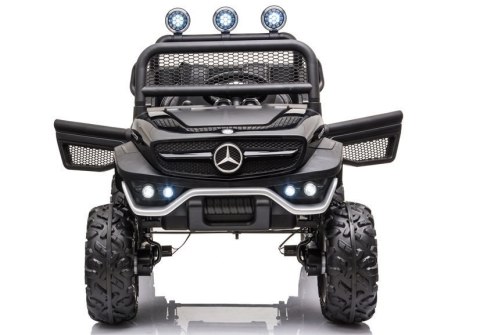 POJAZD NA AKUMULATOR MERCEDES UNIMOG S CZARNY LAKIER POJAZD NA AKUMULATOR MERCEDES UNIMOG S CZARNY LAKIER