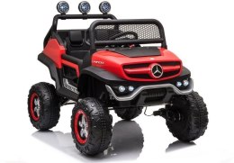 POJAZD NA AKUMULATOR MERCEDES UNIMOG S CZERWONY LAKIER