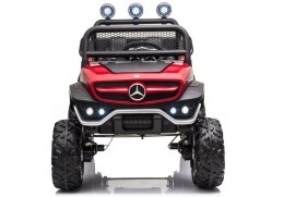 POJAZD NA AKUMULATOR MERCEDES UNIMOG S CZERWONY LAKIER