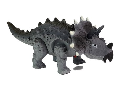 DINOZAUR NA BATERIE TRICERATOPS SZARY DINOZAUR NA BATERIE TRICERATOPS SZARY