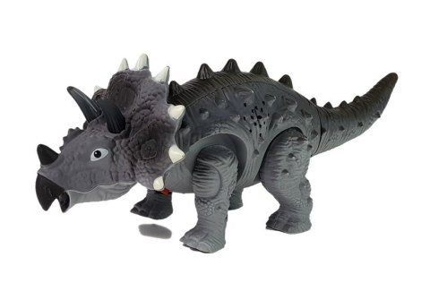 DINOZAUR NA BATERIE TRICERATOPS SZARY DINOZAUR NA BATERIE TRICERATOPS SZARY