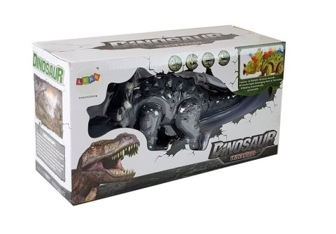 DINOZAUR NA BATERIE TRICERATOPS SZARY DINOZAUR NA BATERIE TRICERATOPS SZARY