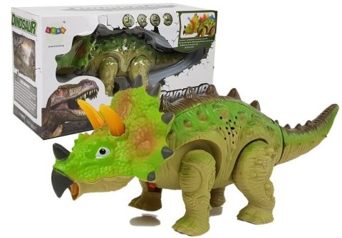 DINOZAUR NA BATERIE TRICERATOPS ZIELONY