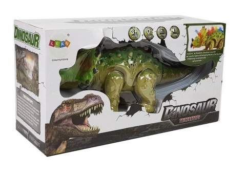 DINOZAUR NA BATERIE TRICERATOPS ZIELONY DINOZAUR NA BATERIE TRICERATOPS ZIELONY