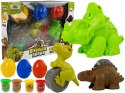 CIASTOLINA DINOZAURY JAJKA FOREMKA 12 ELEMENTÓW 4 KOLORY