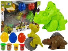 CIASTOLINA DINOZAURY JAJKA FOREMKA 12 ELEMENTÓW 4 KOLORY