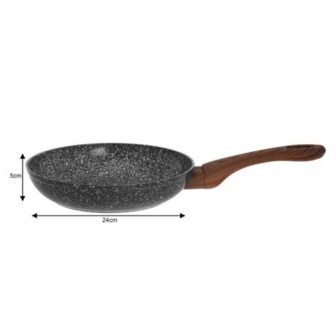 PATELNIA GRANITOWA 24CM GRANIT WOOD KINGHOFF KH-1028 PATELNIA GRANITOWA 24CM GRANIT WOOD KINGHOFF KH-1028