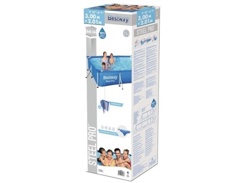 BASEN OGRODOWY STELAŻOWY 300 CM X 201 CM X 66 CM BESTWAY 56404 BASEN OGRODOWY STELAŻOWY 300 CM X 201 CM X 66 CM BESTWAY 56404