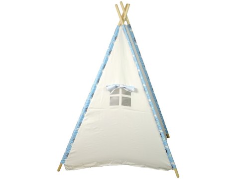 DOMEK NAMIOT DLA DZIECI TIPI INDIAŃSKI CHMURKI WODOODPORNY OGRÓD DOMEK NAMIOT DLA DZIECI TIPI INDIAŃSKI CHMURKI WODOODPORNY OGRÓD
