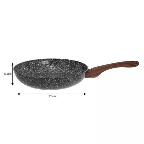 PATELNIA GRANITOWA 28CM GRANIT WOOD KINGHOFF KH-1029 PATELNIA GRANITOWA 28CM GRANIT WOOD KINGHOFF KH-1029