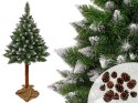CHOINKA SOSNA DIAMENTOWA 3D NA PNIU 180CM ŚNIEG BROKAT