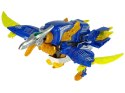 DINOBOTS 2W1 DINOZAUR PISTOLET NA STRZAŁKI NIEBIESKI PTEROSAUR TARCZA