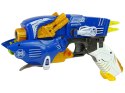 DINOBOTS 2W1 DINOZAUR PISTOLET NA STRZAŁKI NIEBIESKI PTEROSAUR TARCZA