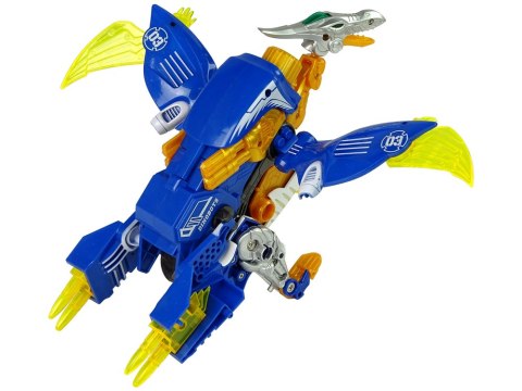 DINOBOTS 2W1 DINOZAUR PISTOLET NA STRZAŁKI NIEBIESKI PTEROSAUR TARCZA DINOBOTS 2W1 DINOZAUR PISTOLET NA STRZAŁKI NIEBIESKI PTEROSAUR TARCZA
