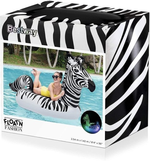 DMUCHANY MATERAC ZEBRA LED 254 X 142 CM BESTWAY 41406 DMUCHANY MATERAC ZEBRA LED 254 X 142 CM BESTWAY 41406