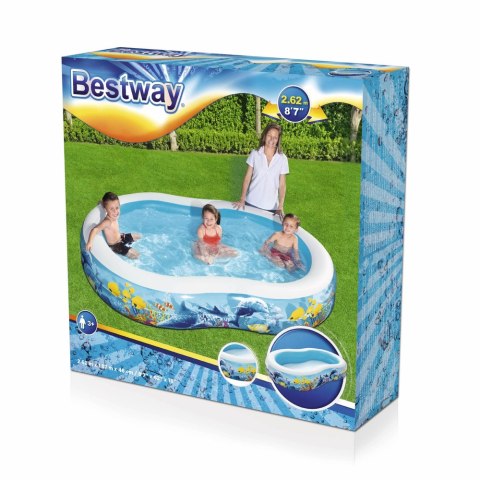 BASEN DMUCHANY OCEAN 262 X 157 X 46 CM BESTWAY 54118 BASEN DMUCHANY OCEAN 262 X 157 X 46 CM BESTWAY 54118