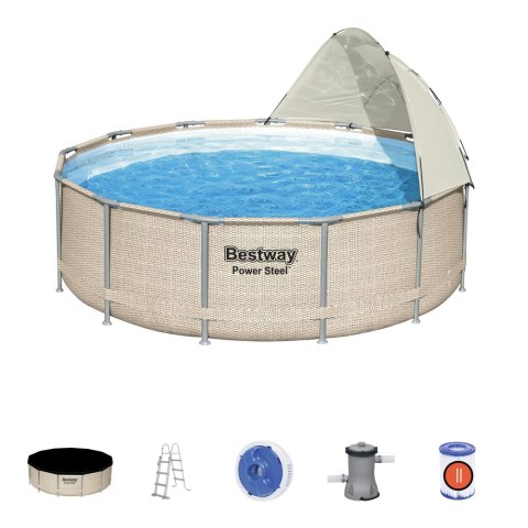 BASEN STELAŻOWY OGRODOWY 396 X 107 CM BESTWAY 5614V BASEN STELAŻOWY OGRODOWY 396 X 107 CM BESTWAY 5614V