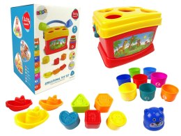 EDUKACYJNE WIADERKO KUBECZKI PIRAMIDKA ŁÓDKI SORTER DO KĄPIELI