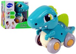 DINOZAUR NA KÓŁKACH NIEBIESKI FIGURKA SPINOSAURUS