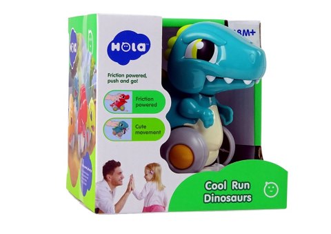 DINOZAUR NA KÓŁKACH NIEBIESKI FIGURKA SPINOSAURUS DINOZAUR NA KÓŁKACH NIEBIESKI FIGURKA SPINOSAURUS