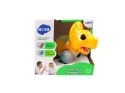 DINOZAUR NA KÓŁKACH ŻÓŁTY TRICERATOPS FIGURKA