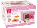 DREWNIANA KUCHENKA MIKROFALOWA MIKROFALÓWKA JEDZENIE RÓŻOWA