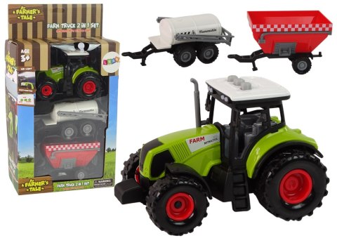 DUŻY TRAKTOR ŚWIATŁA LED DŹWIĘKI 2 MASZYNY FARM SET DUŻY TRAKTOR ŚWIATŁA LED DŹWIĘKI 2 MASZYNY FARM SET